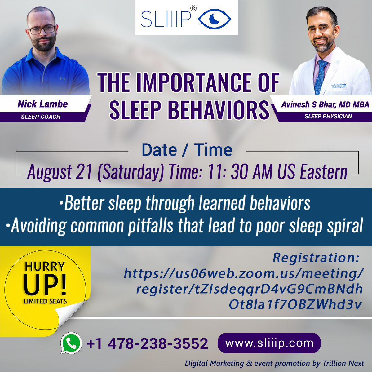 Join This Sleep Webinar Of Dr. Avinesh Bhar And Nick Lambe